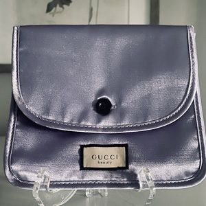 Metallic Gucci Flora (Button-Closure) Cosmetic-Makeup Bag